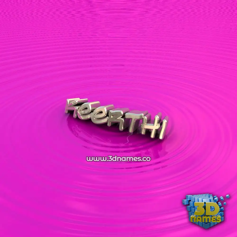 keerthi in Pink Graffiti style - 3D name wallpaper
