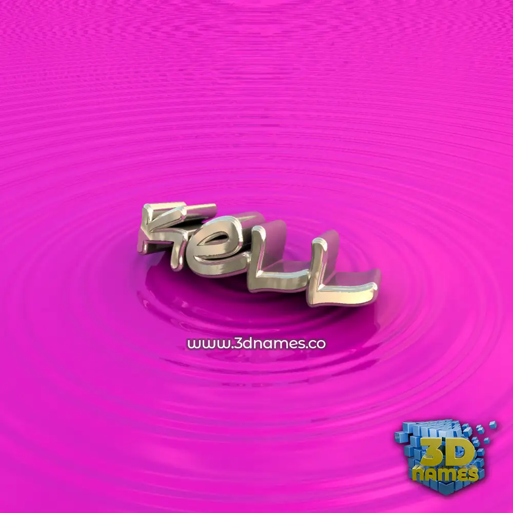 kell in Pink Graffiti style - 3D name wallpaper