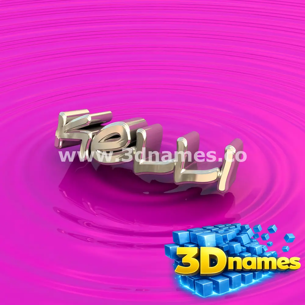 kelli in Pink Graffiti style - 3D name wallpaper