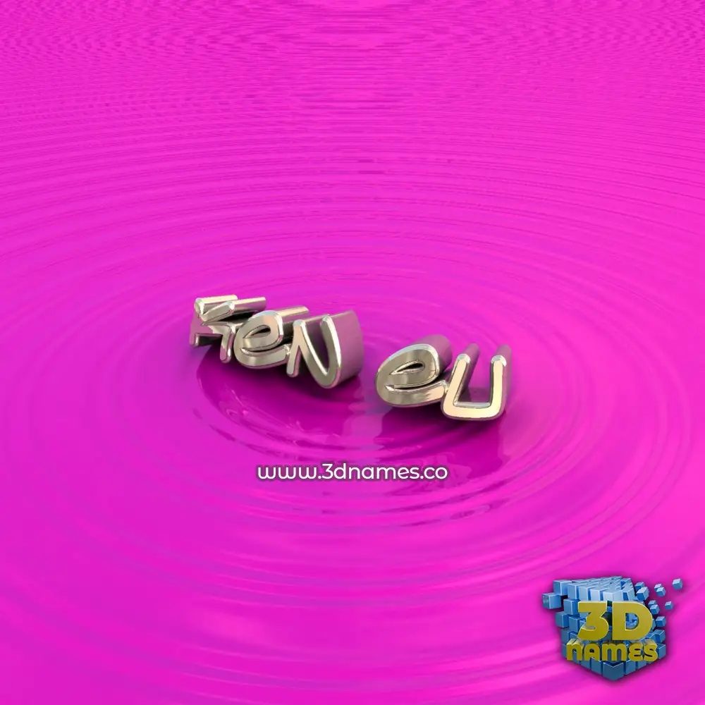 ken eu in Pink Graffiti style - 3D name wallpaper