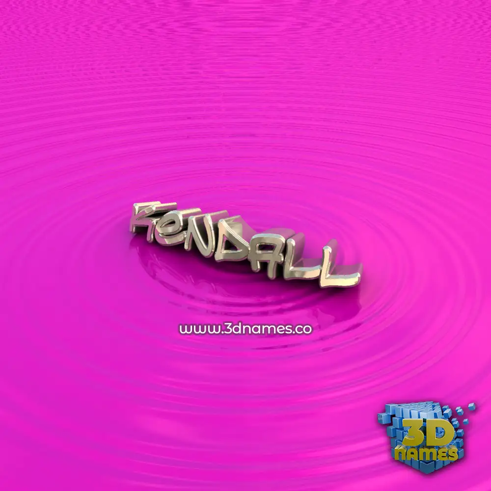 kendall in Pink Graffiti style - 3D name wallpaper