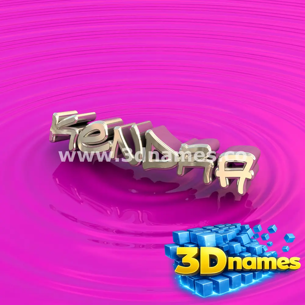 kendra in Pink Graffiti style - 3D name wallpaper