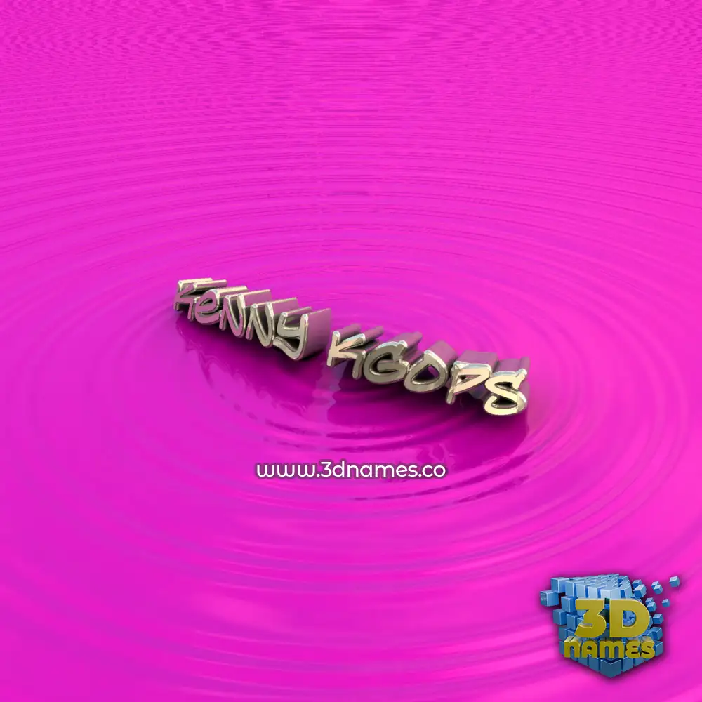 kenny kgops in Pink Graffiti style - 3D name wallpaper