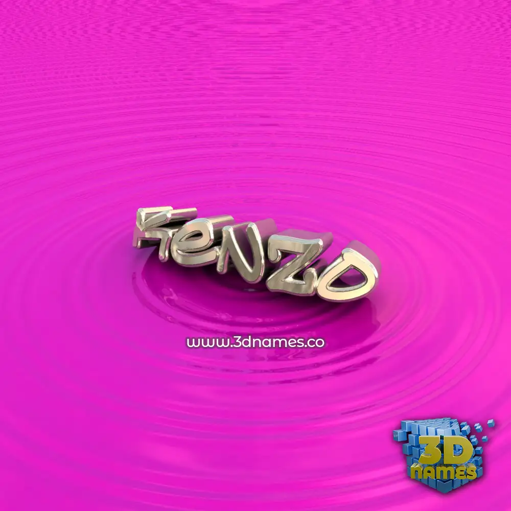 kenzo in Pink Graffiti style - 3D name wallpaper