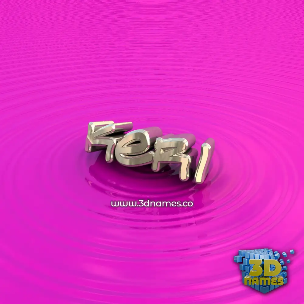 keri in Pink Graffiti style - 3D name wallpaper