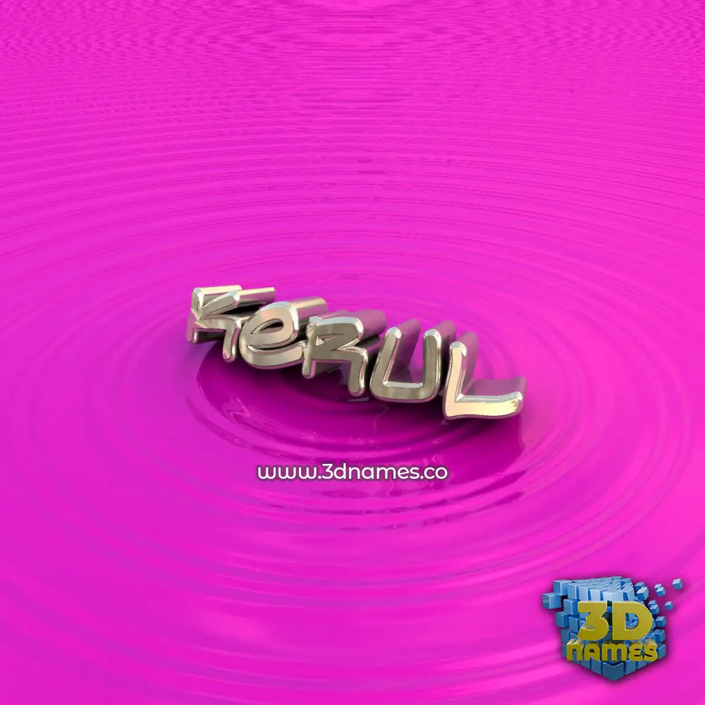 kerul in Pink Graffiti style - 3D name wallpaper