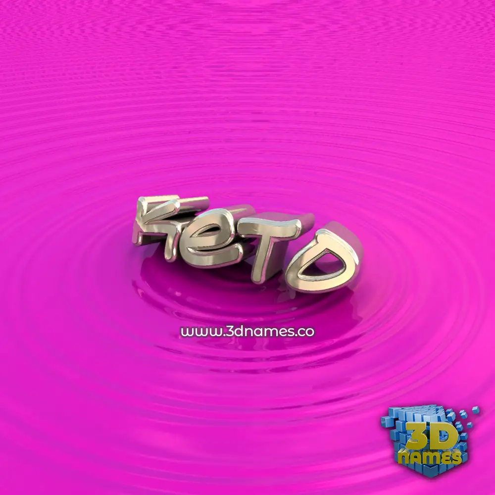 keto in Pink Graffiti style - 3D name wallpaper