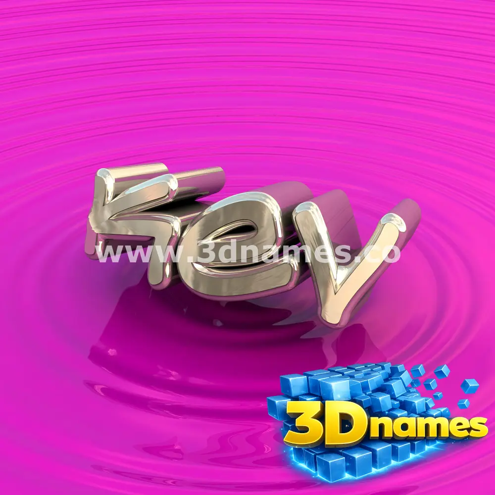kev in Pink Graffiti style - 3D name wallpaper