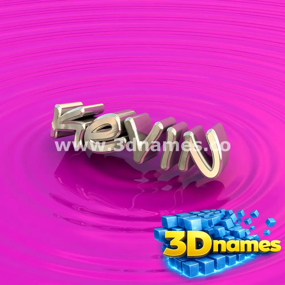 kevin in Pink Graffiti style - 3D name wallpaper