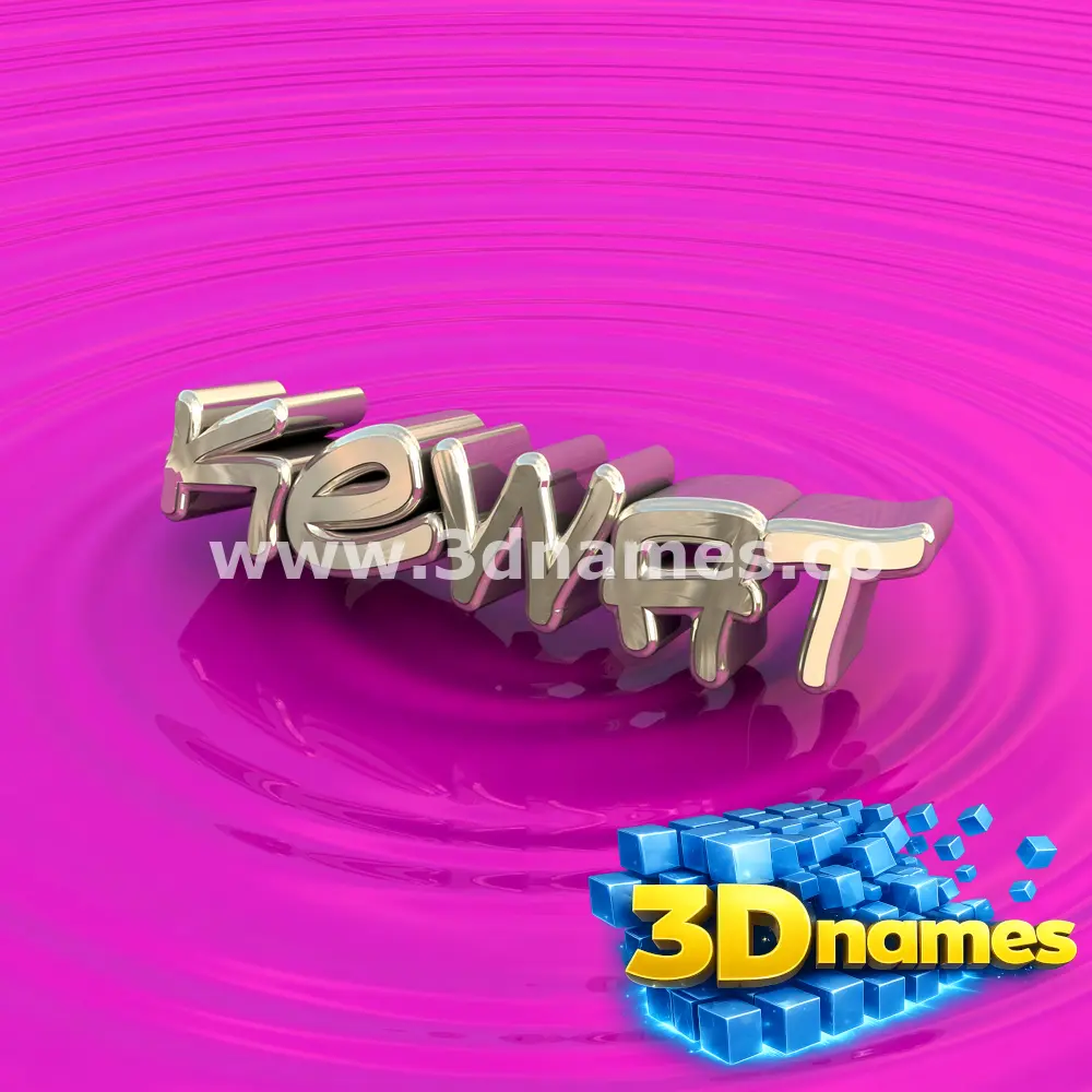 kewat in Pink Graffiti style - 3D name wallpaper