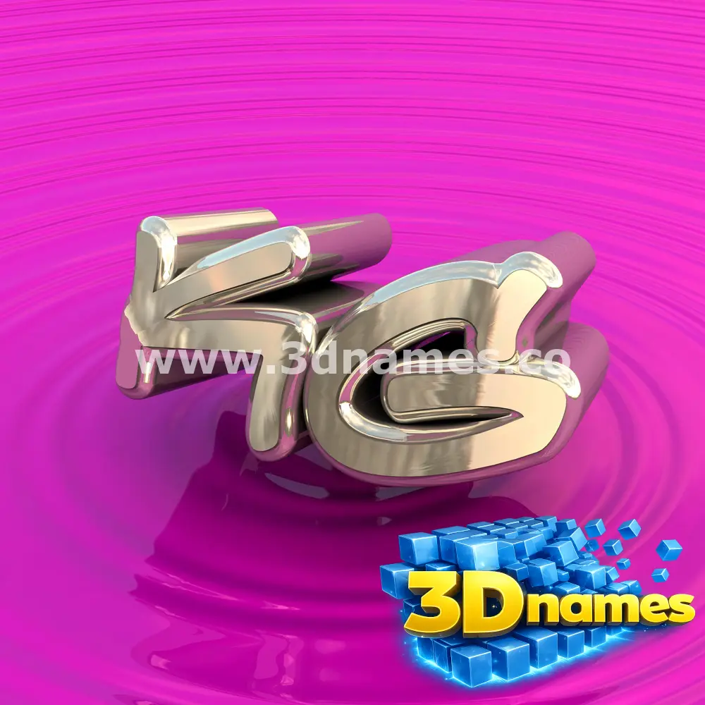 kg in Pink Graffiti style - 3D name wallpaper