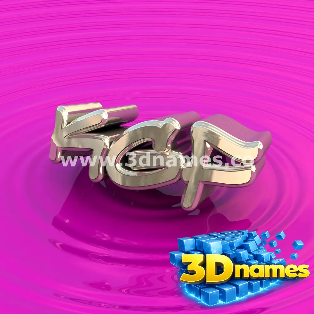 kgf in Pink Graffiti style - 3D name wallpaper