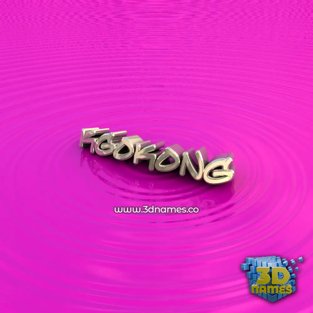 kgokong in Pink Graffiti style - 3D name wallpaper