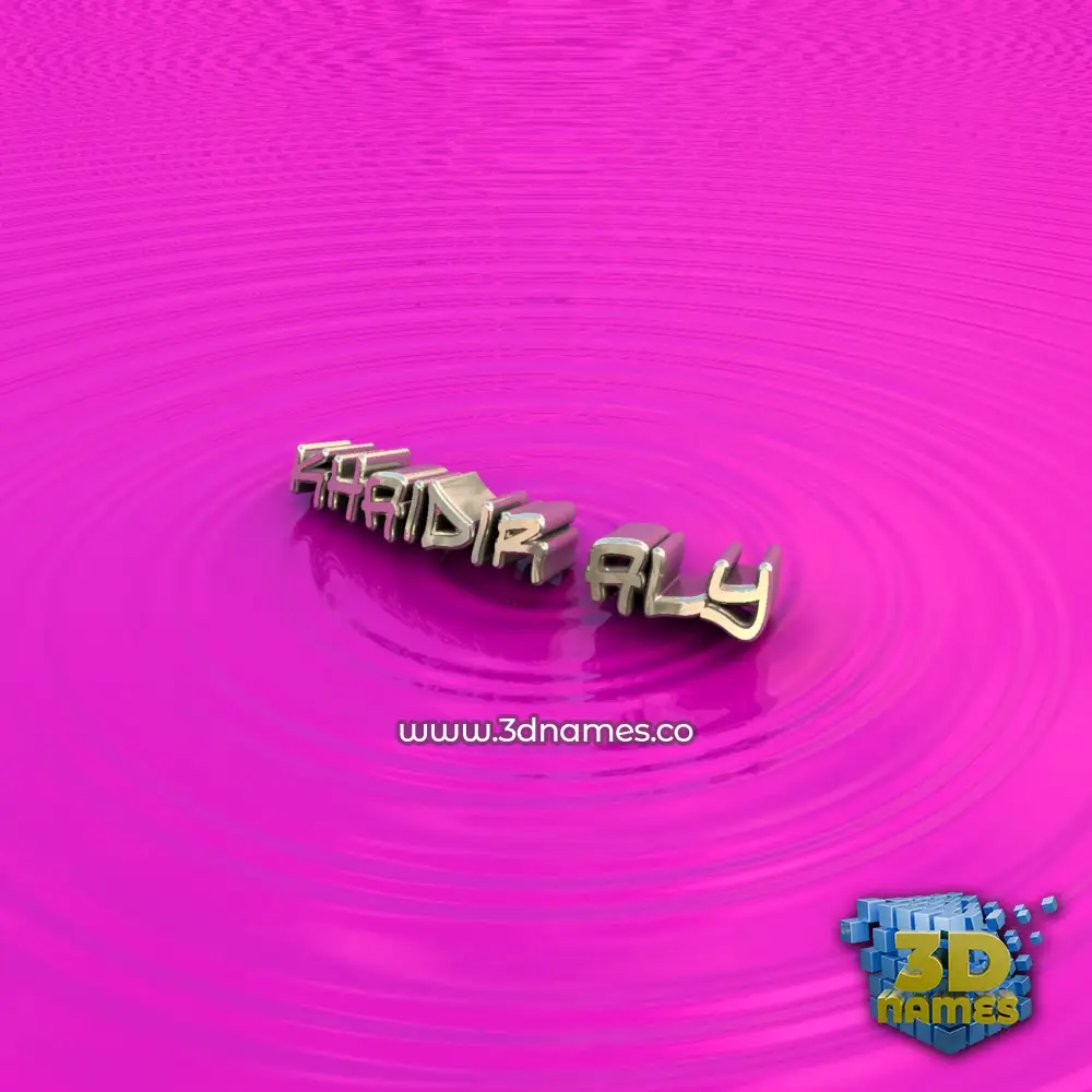 khaidir aly in Pink Graffiti style - 3D name wallpaper