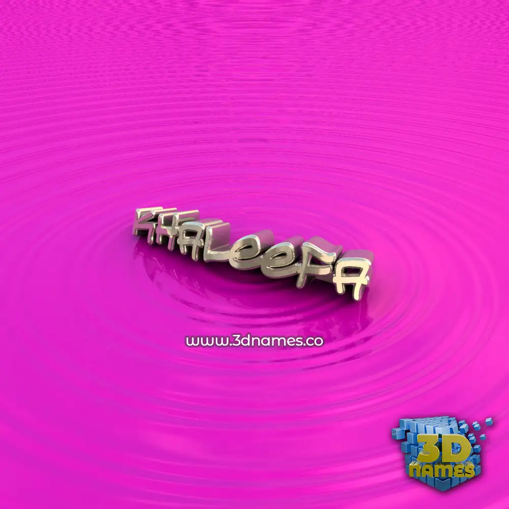 khaleefa in Pink Graffiti style - 3D name wallpaper
