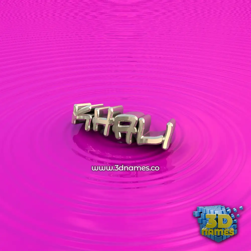 khali in Pink Graffiti style - 3D name wallpaper