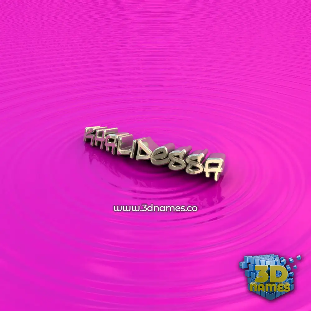 khalidessa in Pink Graffiti style - 3D name wallpaper