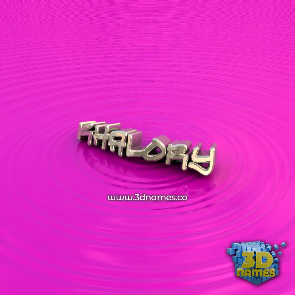 khalory in Pink Graffiti style - 3D name wallpaper