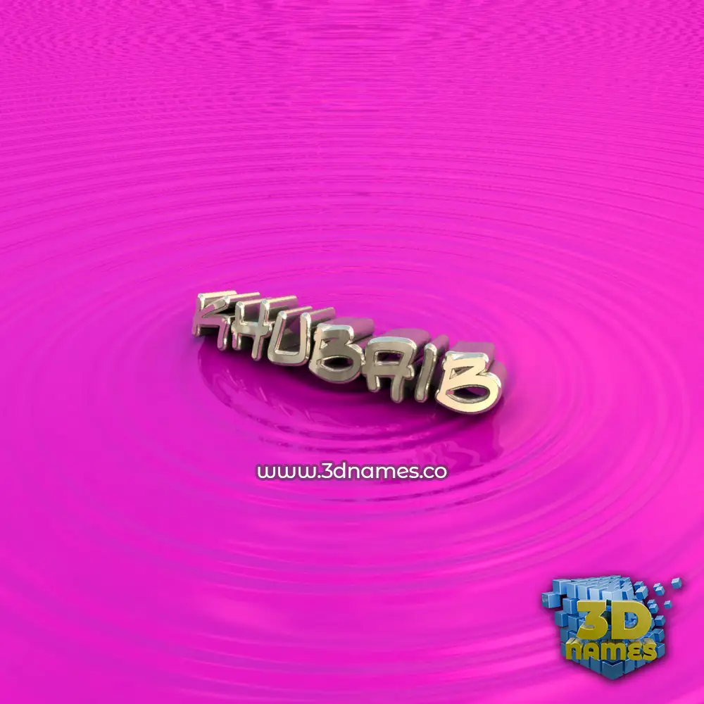 khubaib in Pink Graffiti style - 3D name wallpaper