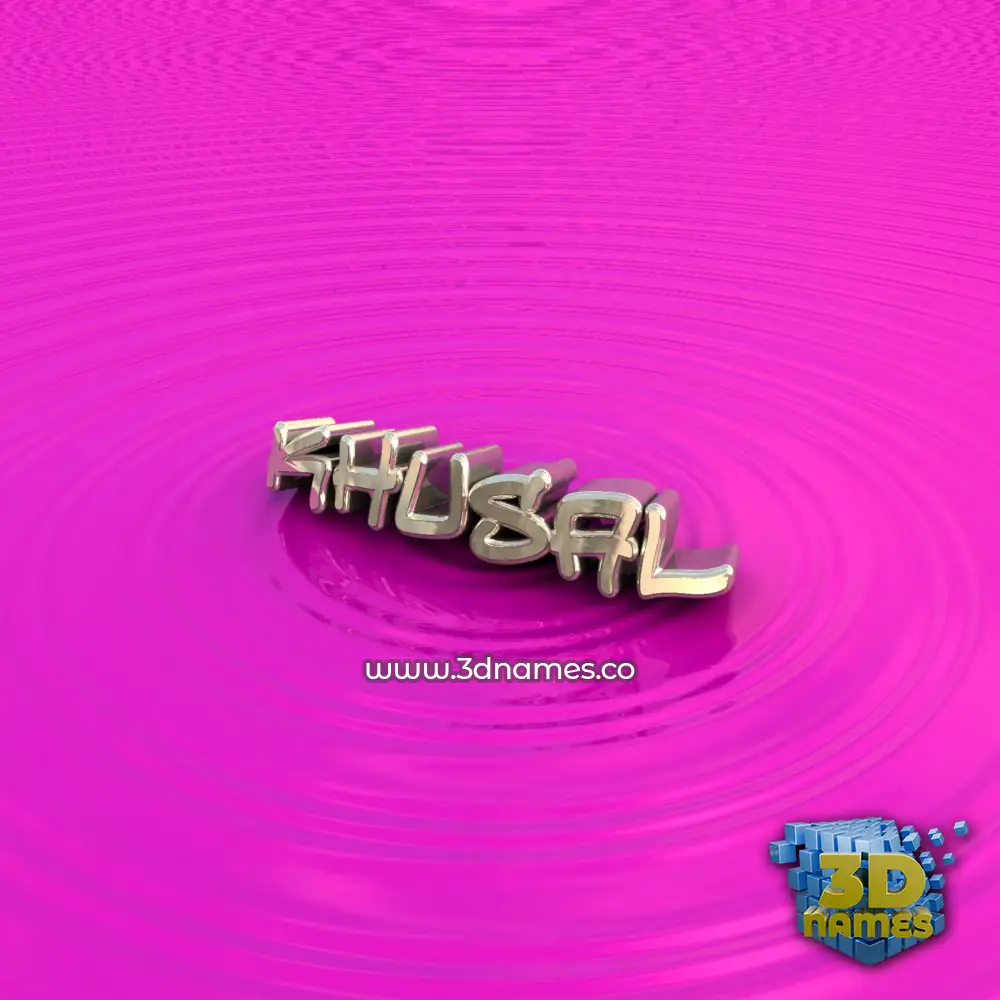 khusal in Pink Graffiti style - 3D name wallpaper