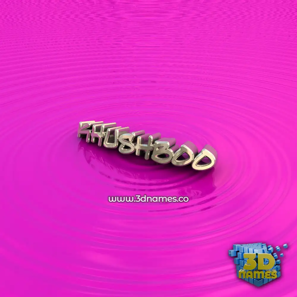 khushboo in Pink Graffiti style - 3D name wallpaper
