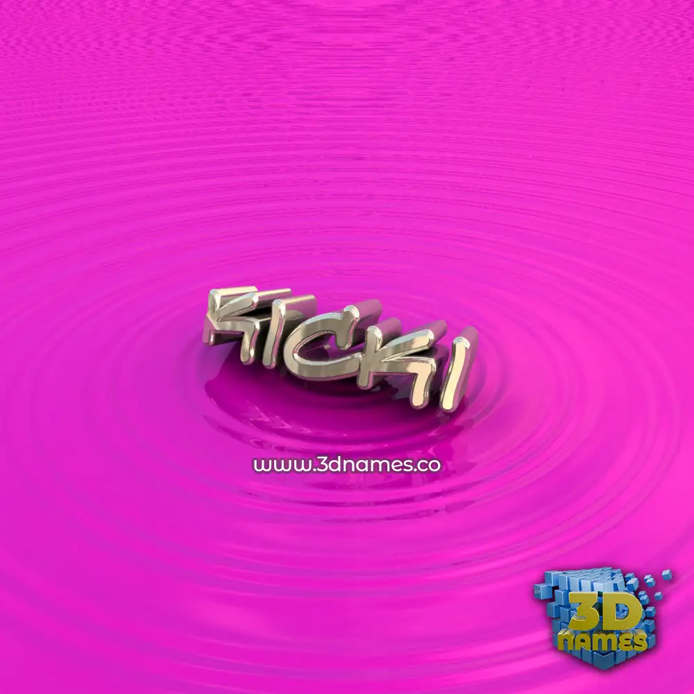 kicki in Pink Graffiti style - 3D name wallpaper