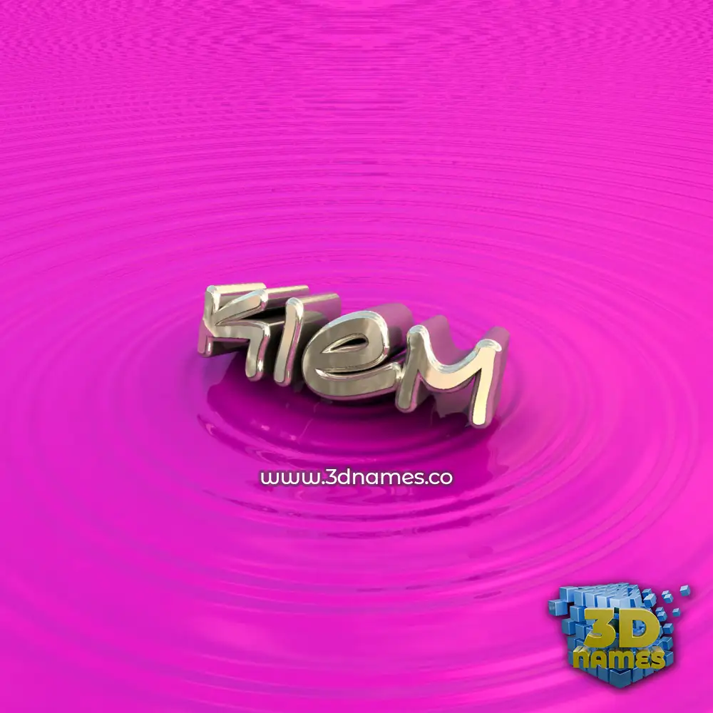 kiem in Pink Graffiti style - 3D name wallpaper
