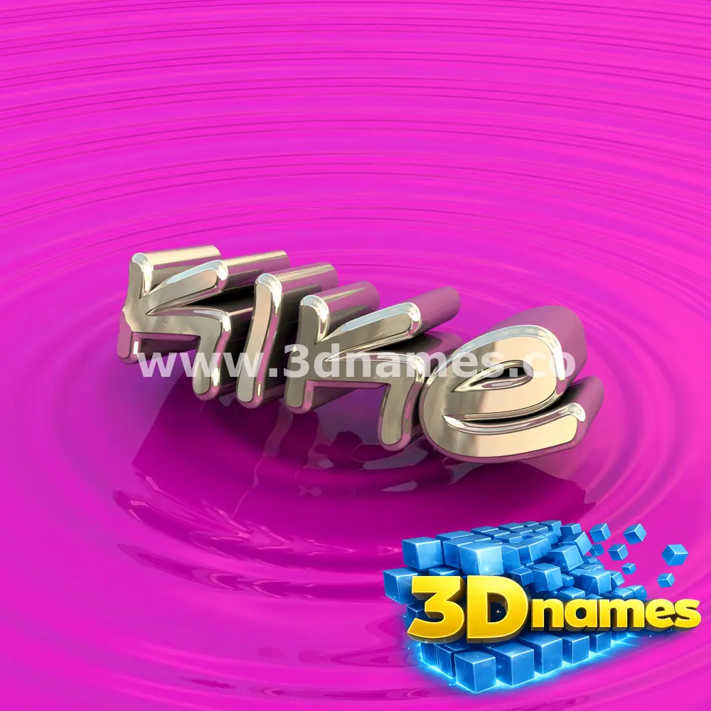 kike in Pink Graffiti style - 3D name wallpaper