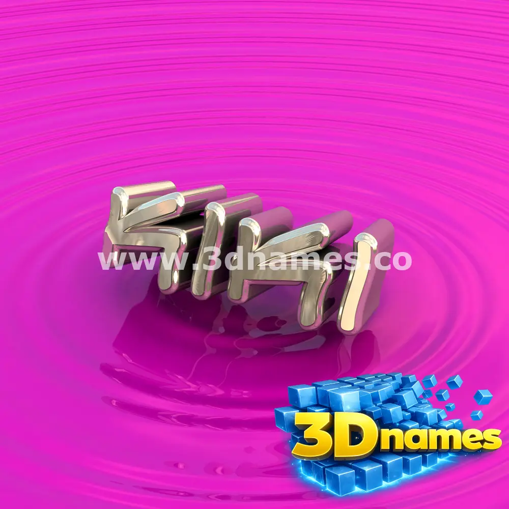 kiki in Pink Graffiti style - 3D name wallpaper