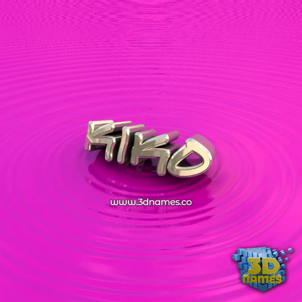 kiko in Pink Graffiti style - 3D name wallpaper