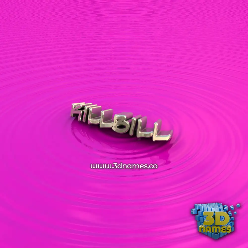 killbill in Pink Graffiti style - 3D name wallpaper