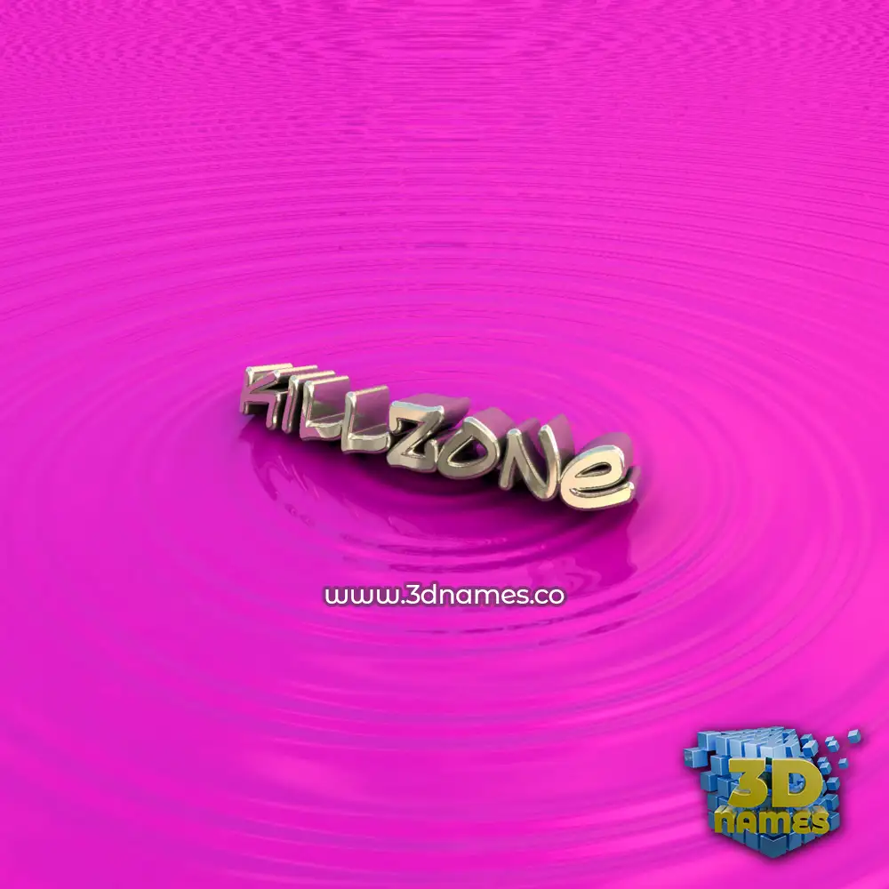 killzone in Pink Graffiti style - 3D name wallpaper