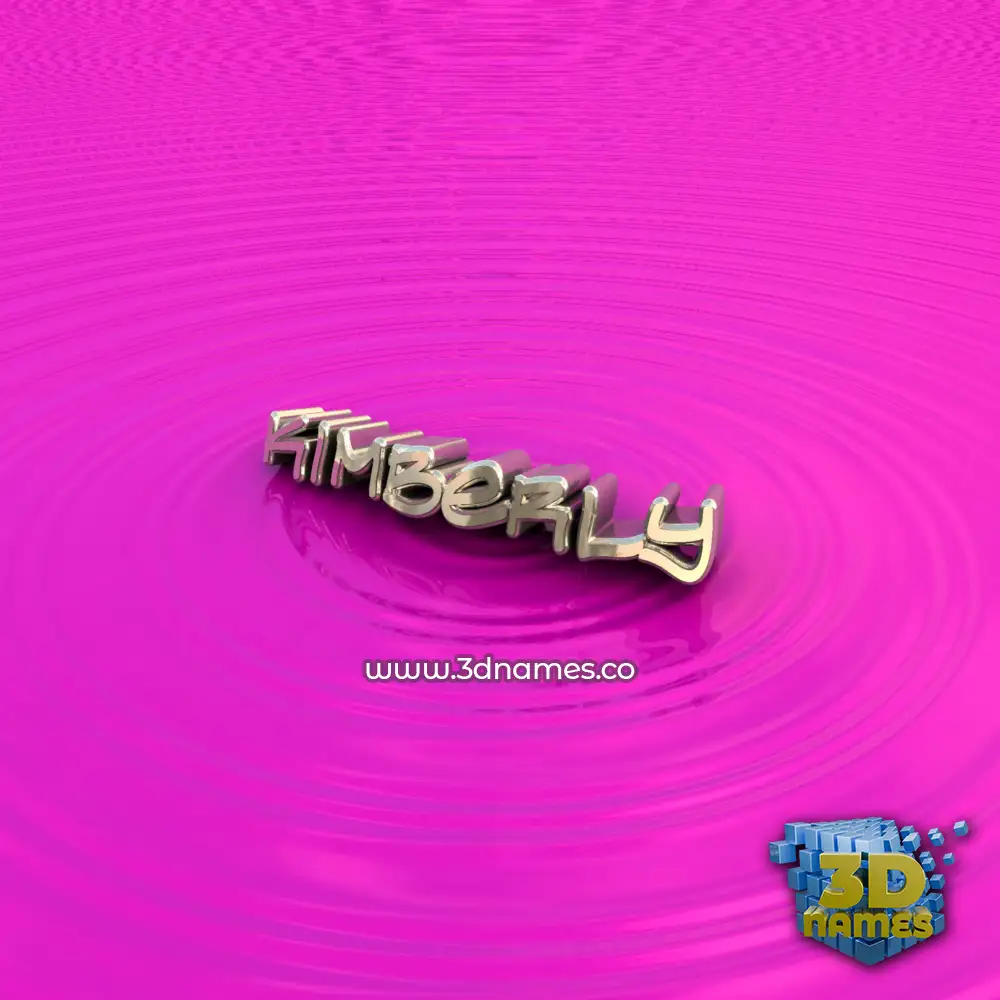 kimberly in Pink Graffiti style - 3D name wallpaper