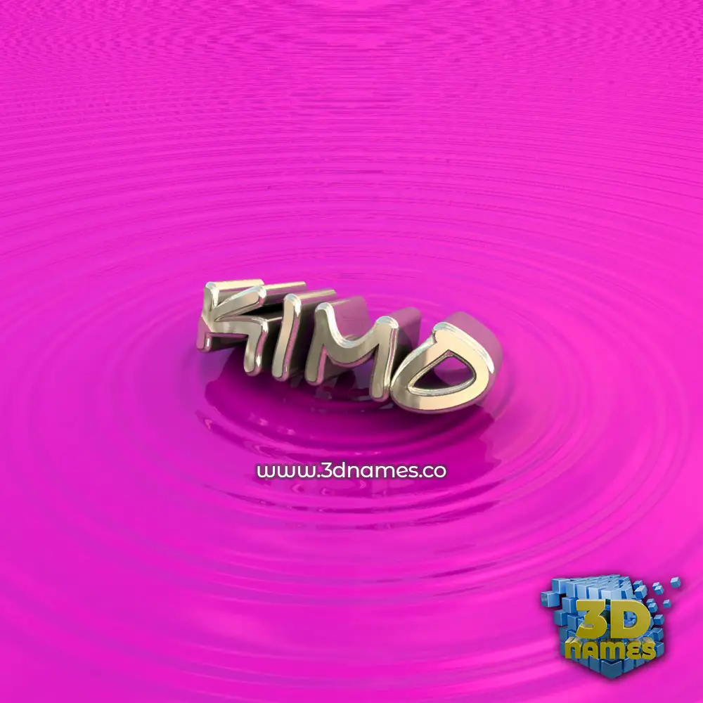 kimo in Pink Graffiti style - 3D name wallpaper