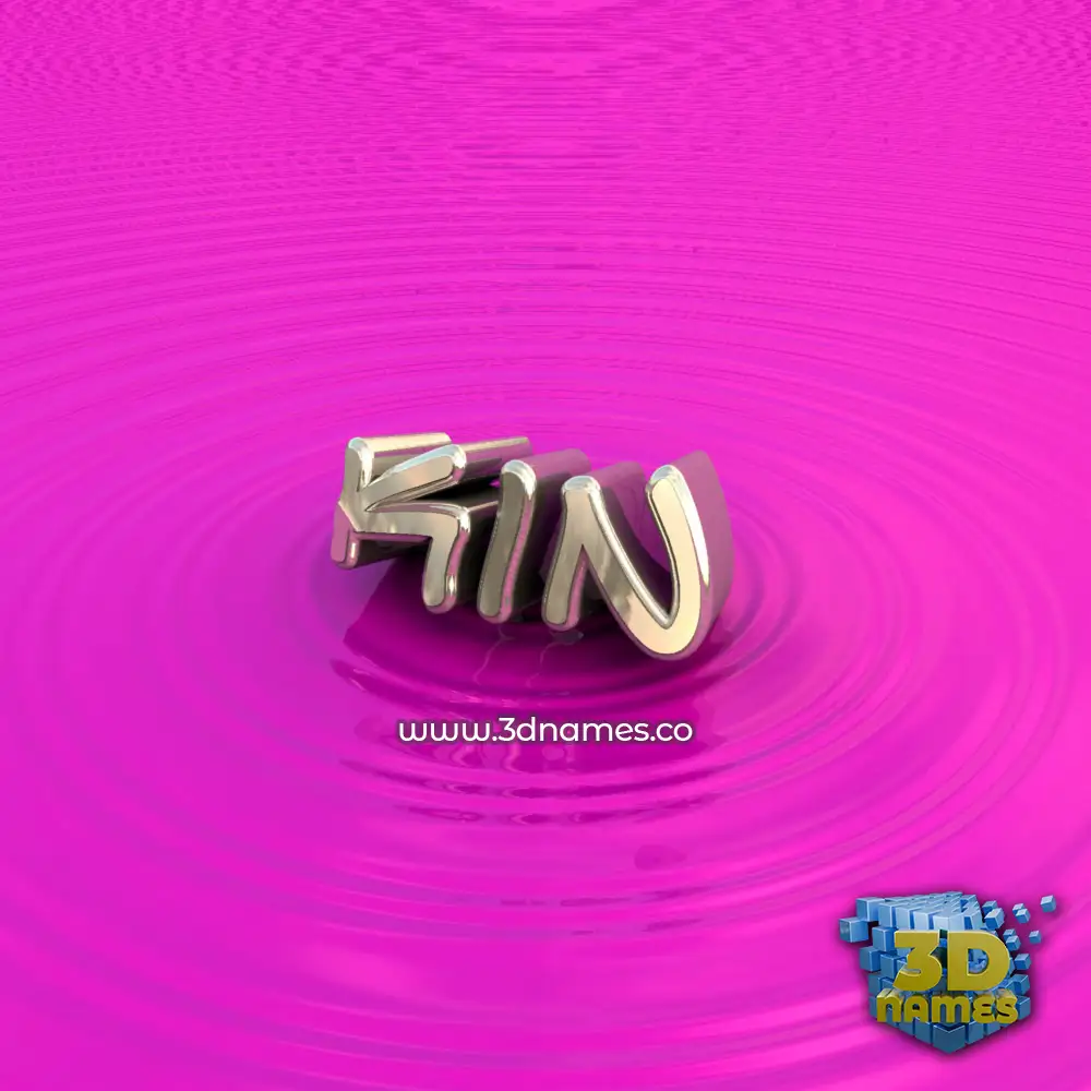 kin in Pink Graffiti style - 3D name wallpaper