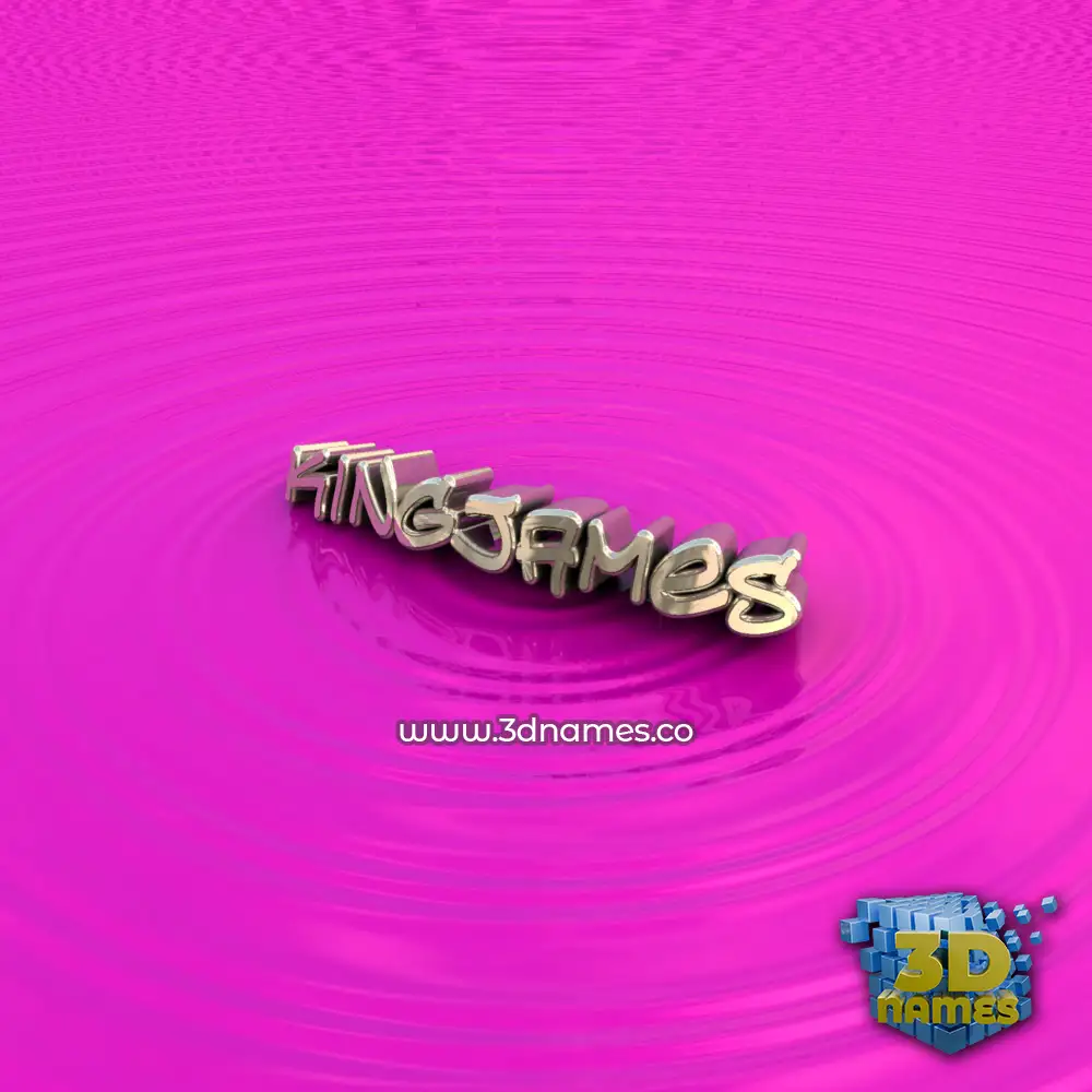 kingjames in Pink Graffiti style - 3D name wallpaper