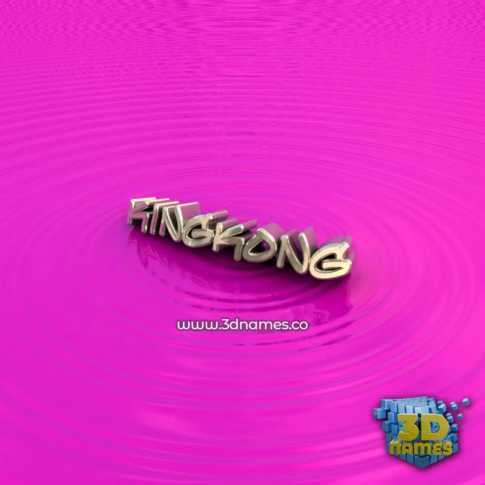 kingkong in Pink Graffiti style - 3D name wallpaper