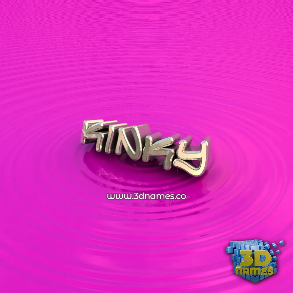 kinky in Pink Graffiti style - 3D name wallpaper