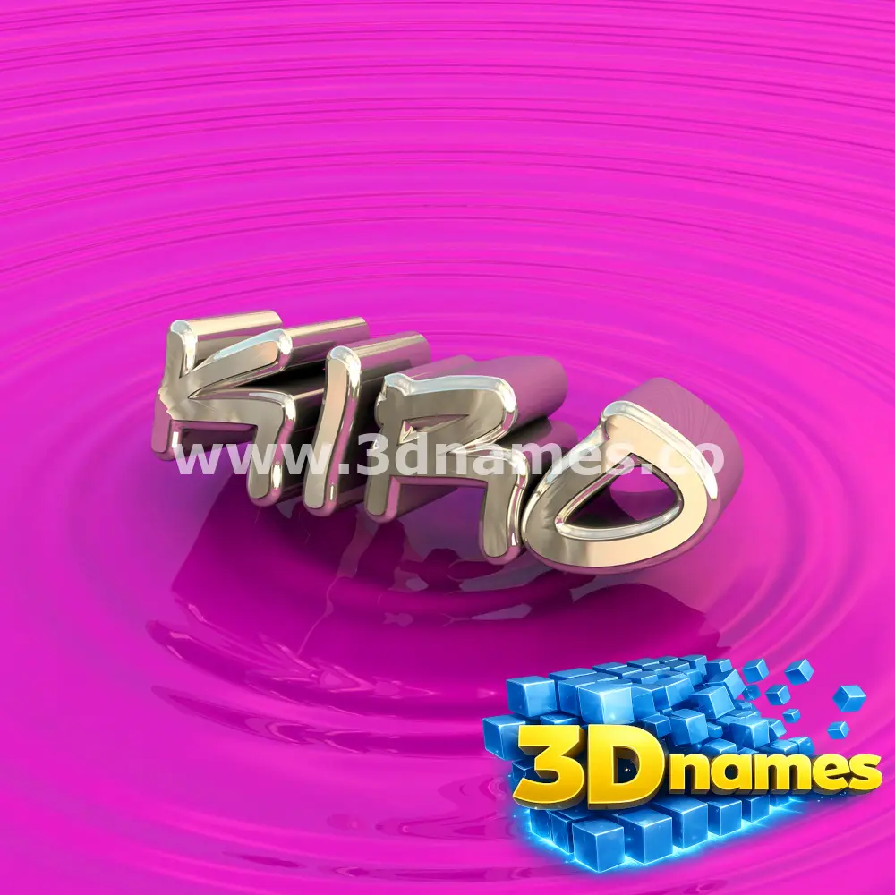 kiro in Pink Graffiti style - 3D name wallpaper
