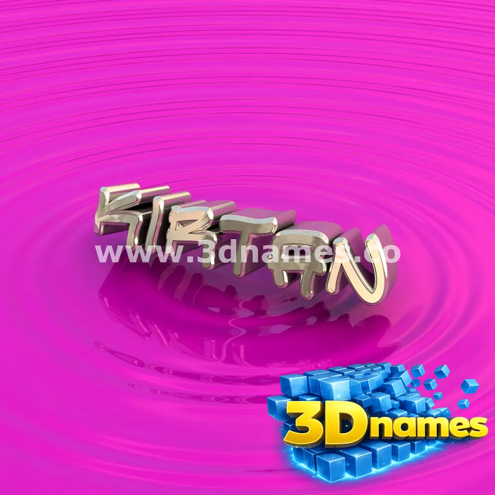 kirtan in Pink Graffiti style - 3D name wallpaper