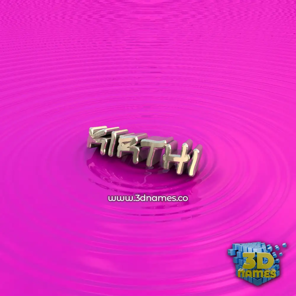 kirthi in Pink Graffiti style - 3D name wallpaper