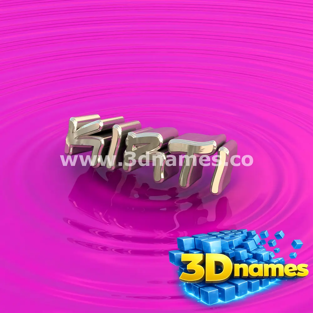 kirti in Pink Graffiti style - 3D name wallpaper