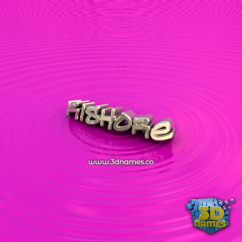 kishore in Pink Graffiti style - 3D name wallpaper