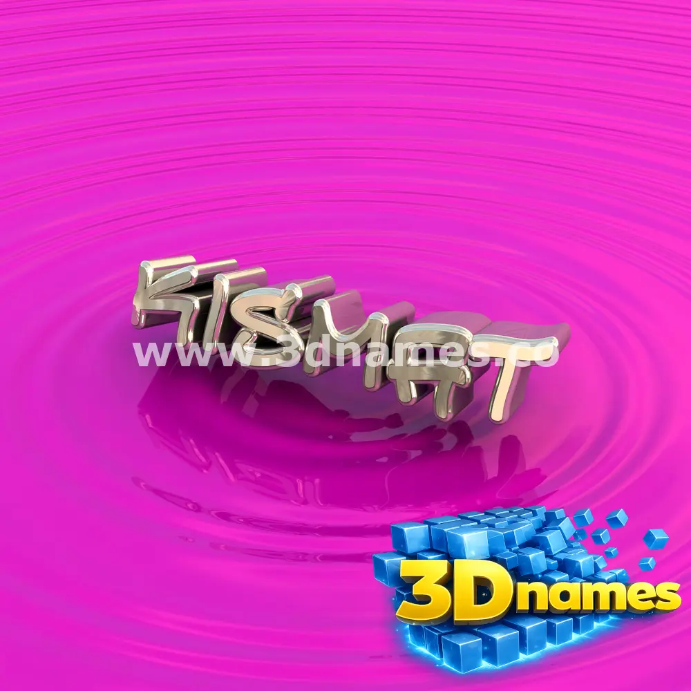 kismat in Pink Graffiti style - 3D name wallpaper