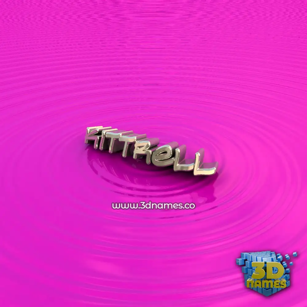 kittrell in Pink Graffiti style - 3D name wallpaper
