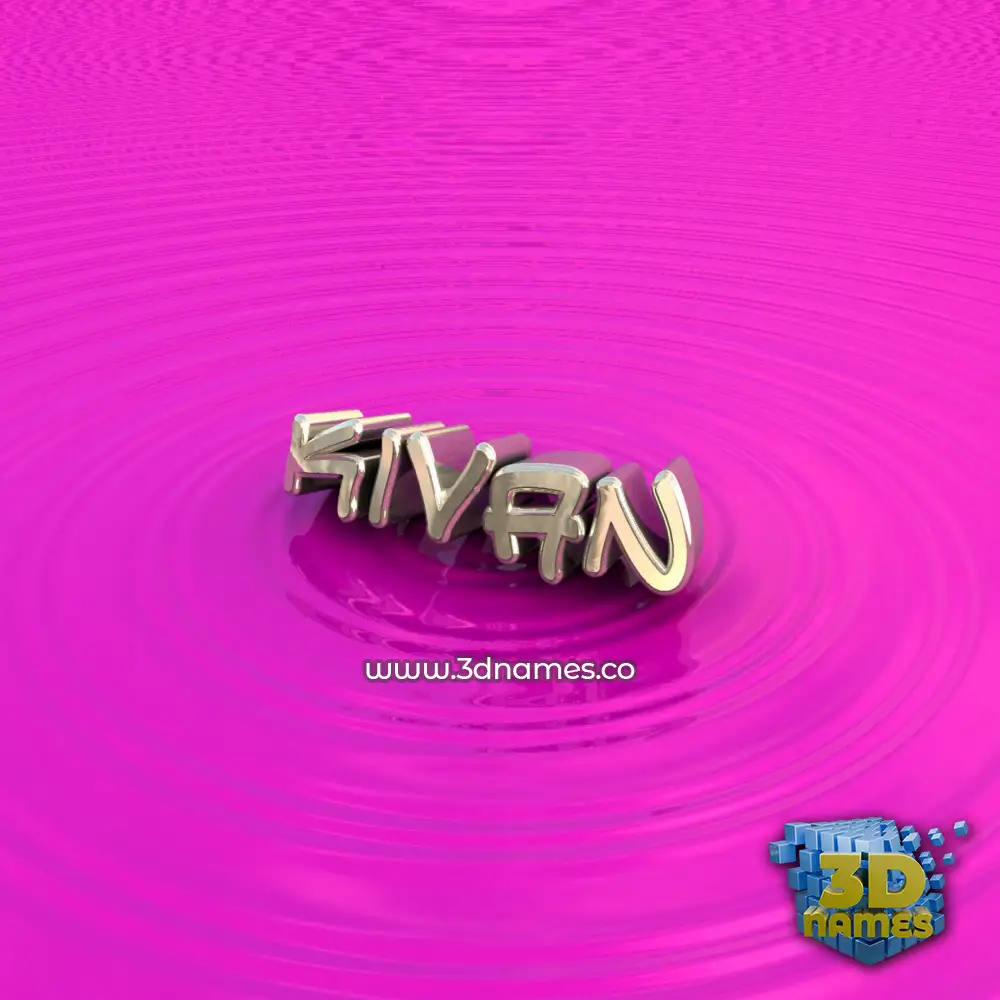 kivan in Pink Graffiti style - 3D name wallpaper