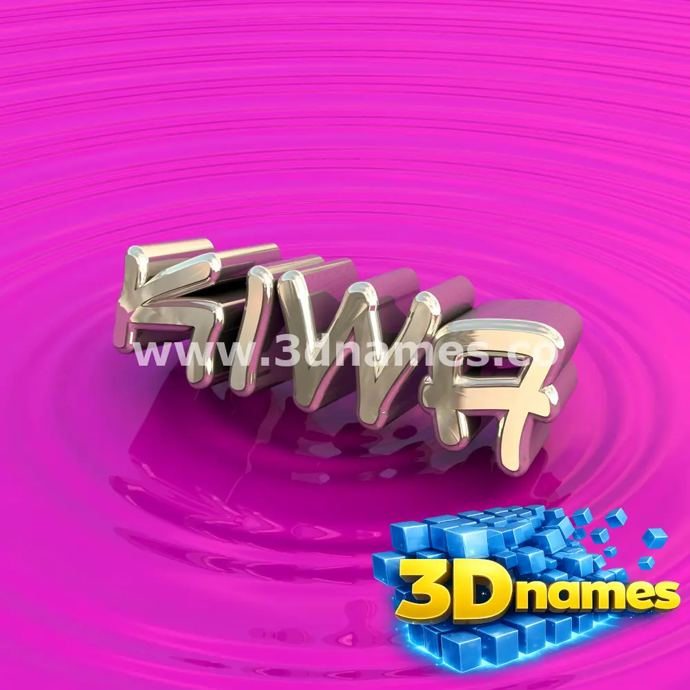 kiwa in Pink Graffiti style - 3D name wallpaper