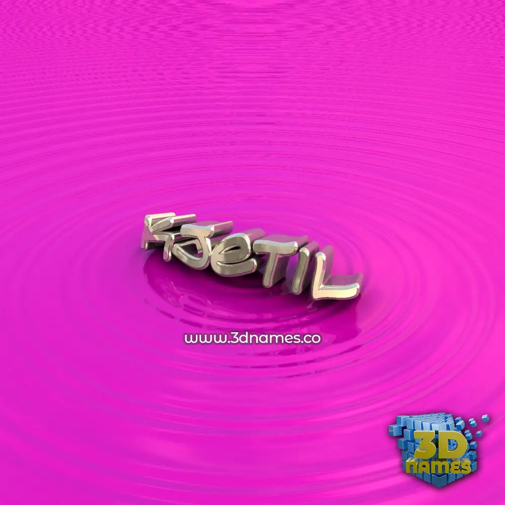 kjetil in Pink Graffiti style - 3D name wallpaper