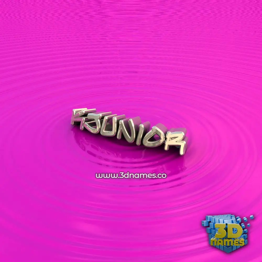 kjunior in Pink Graffiti style - 3D name wallpaper