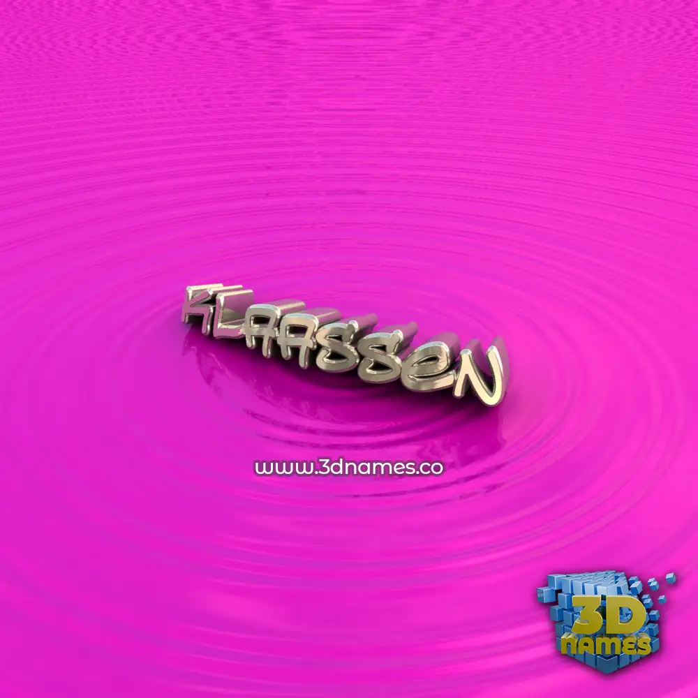 klaassen in Pink Graffiti style - 3D name wallpaper